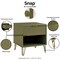 Manhattan Comfort 2-Piece DUMBO Standard 3-Drawer Dresser and DUMBO 1.0 Nightstand in Olive Green 2-DB01-OG - alternate 5